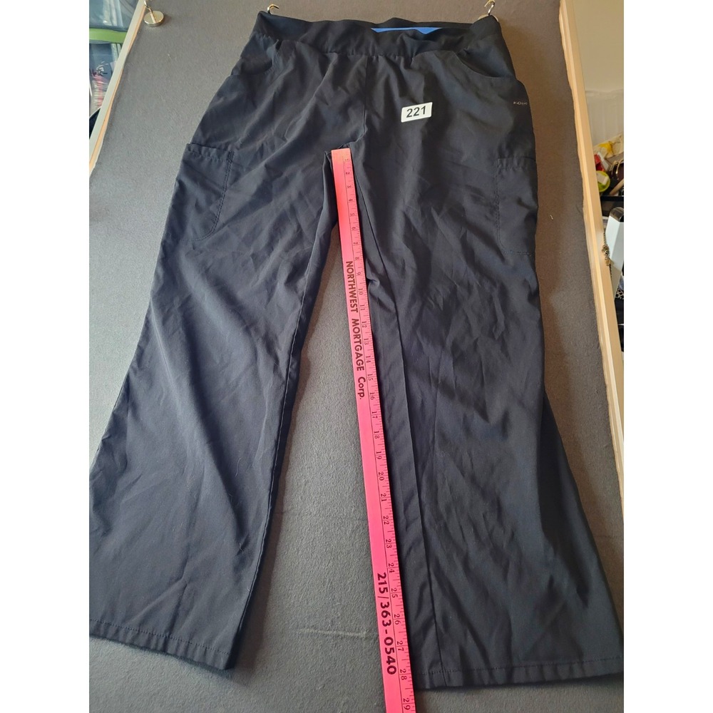 Koi Women's Medical Scrub Pants Black LP Solid Woven Polyester 8202P